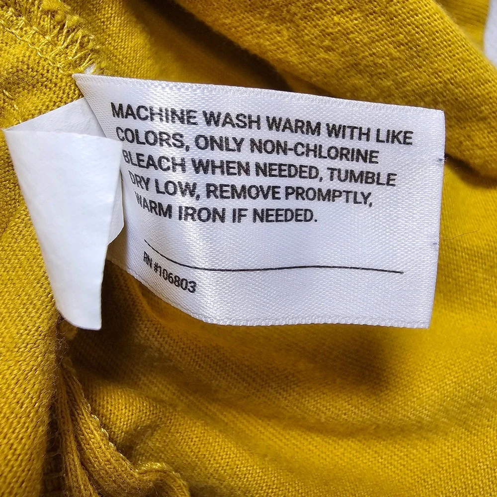 Duluth Trading Co Mens 2XL‎ Yellow Short Sleeve Crew Neck Workwear T-Shirt